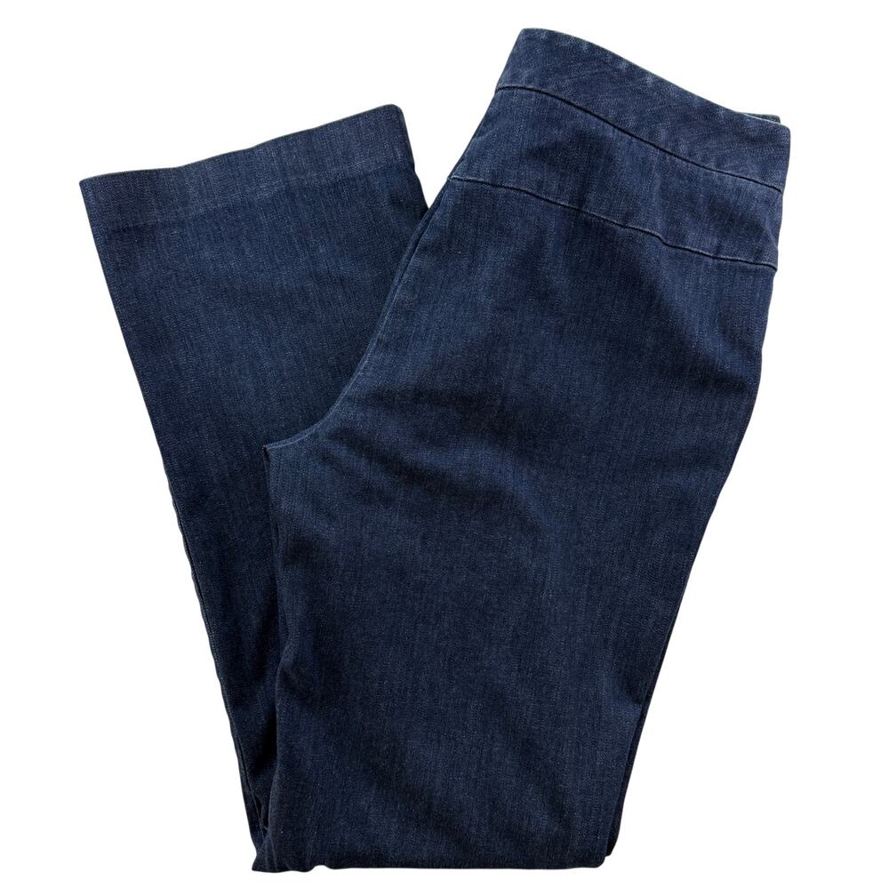 Vintage Ann Taylor Denim Trouser Pants Cotton Stretch Bootcut Leg 90s Y2K Size 8